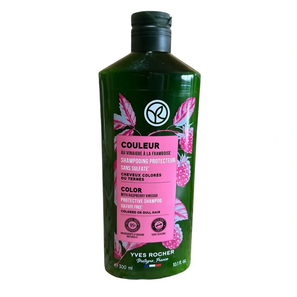 Yves Rocher Protective color hair bundle, shampoo conditioner raspberry vinegar